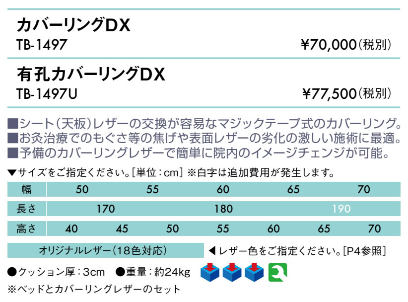 無孔カバーリングDX※仕様