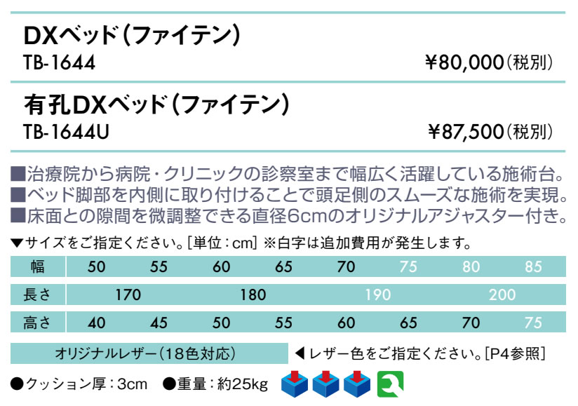 有孔ＤＸベッド（ファイテン）仕様