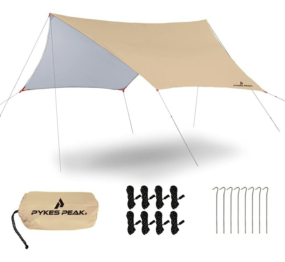 ヘキサタープ テント 6人用 5〜6人用 タープ キャンプ アウトドア UVカット 防水 日除け 簡単 軽量