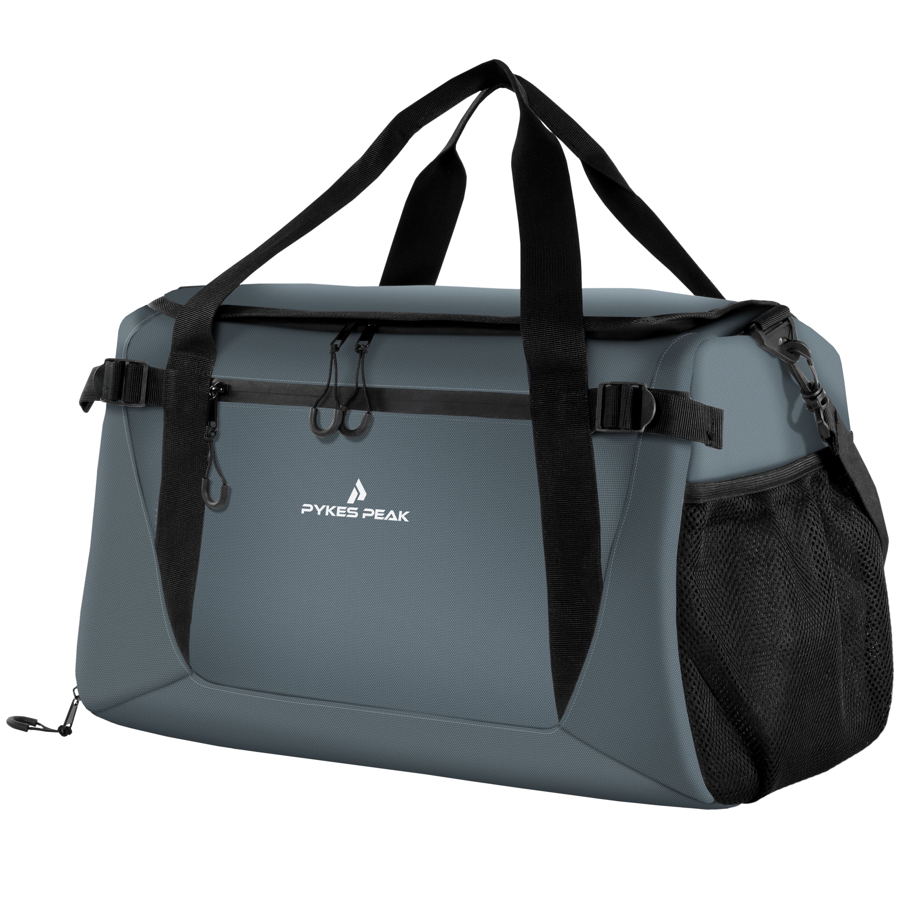 旧タグOverLand ボストンバッグ 黒/灰色/青 PYKES PEAK（パイクスピーク） ボストンバッグ 旅行 ダッフル Sサイズ