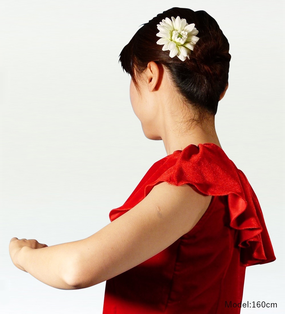 フラダンス 髪飾り 3プルメリア ドラセナ ヘアクリップ 赤 人気のファッションブランド 3プルメリア