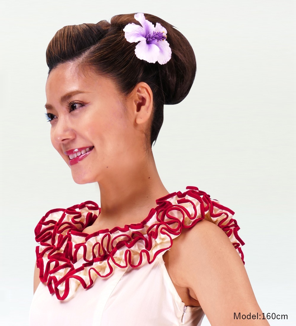 フラダンス ハイビスカス ヘアクリップ パープル 1342pC : emika