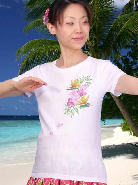 最新作の フラダンス Tシャツ 1516-4lw ホワイト バードオブパラダイス・プルメリア 4L トップス - bontammassage.vn