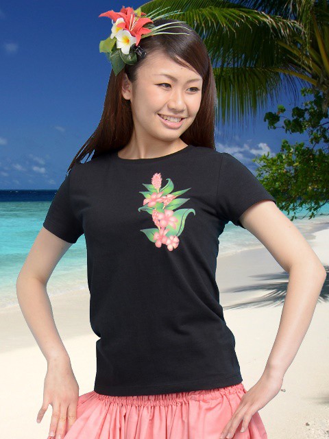 フラダンス Tシャツ 4L ハイビスカス・ジンジャー ブラック 1517-4lb :1517-4lb:emika - 通販 - Yahoo!ショッピング