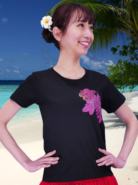 フラダンス Tシャツ [XL] ハイビスカス カヒコ ブラック 2445xlb :2445xlb:emika - 通販 - Yahoo!ショッピング