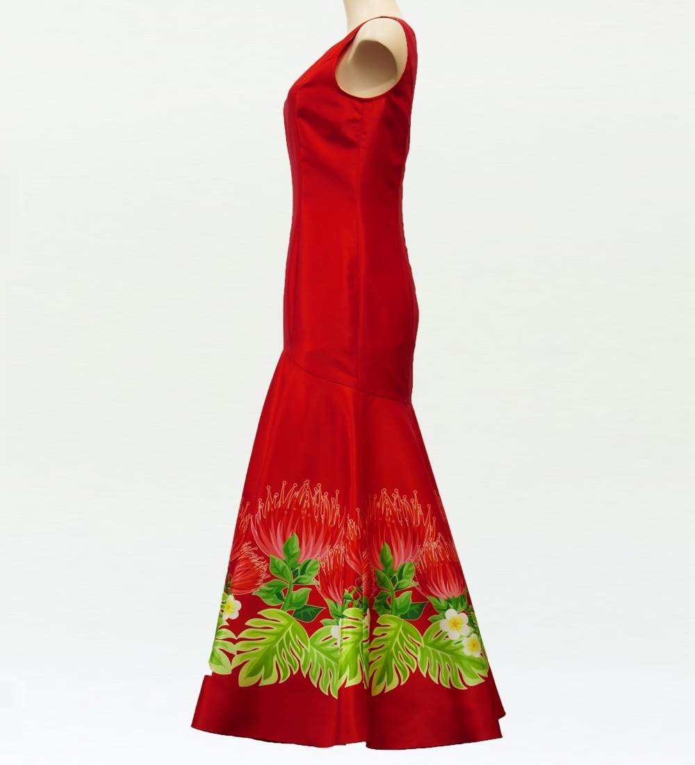 フラダンス [S・M・Lサイズ] レフアシャンタンドレス レッド J2555rd
