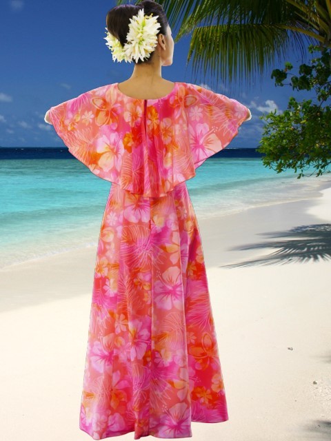 フラダンス ケープドレス ピンク Sサイズ 2559piS :2559piS:emika - 通販 - Yahoo!ショッピング