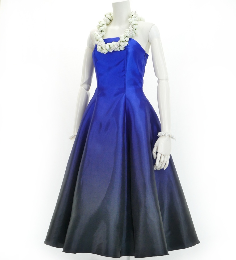 フラドレス [Lサイズ] フラドレス ミディ丈 ブルー×ブラック J2709blbkL :J2709blbkL:emika 通販  