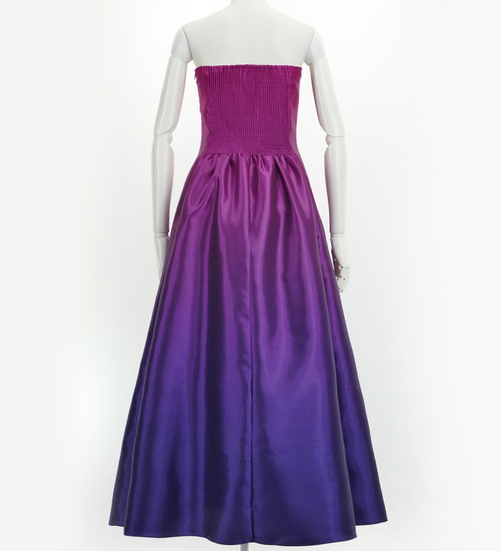 フラドレス [S・M・Lサイズ] ロング丈 パープル×ダークパープル