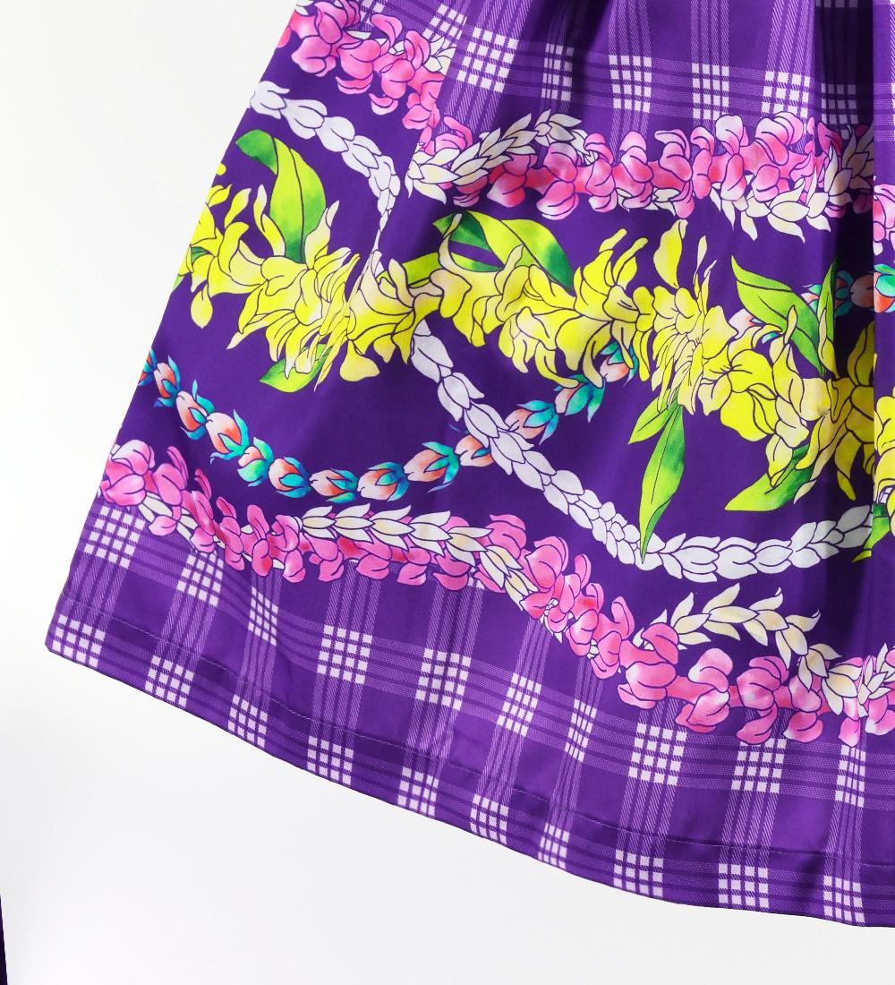 フラダンス パウスカート&チューブトップ セット パラカ×レイ パープル