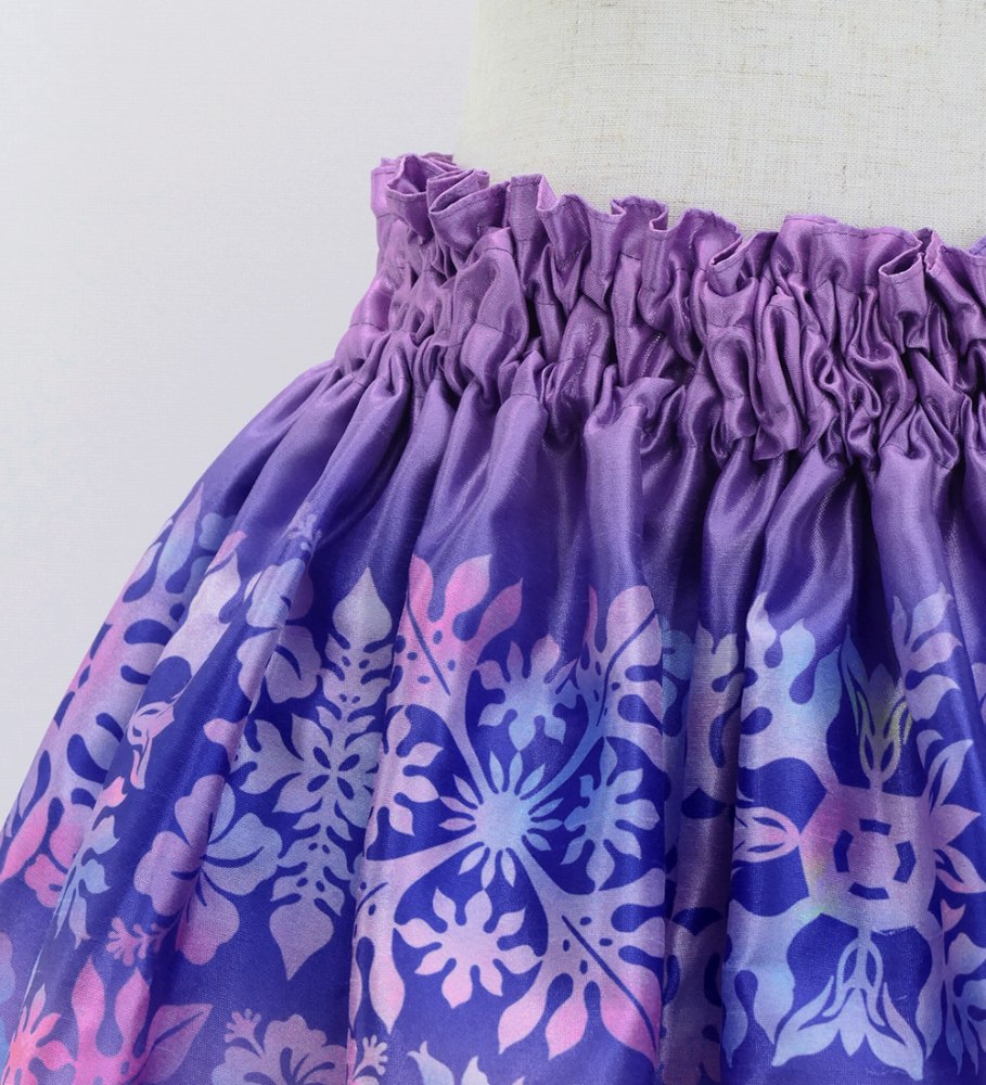 フラダンス ケイキ シャンタン パウスカート ハワイアンキルト風 90