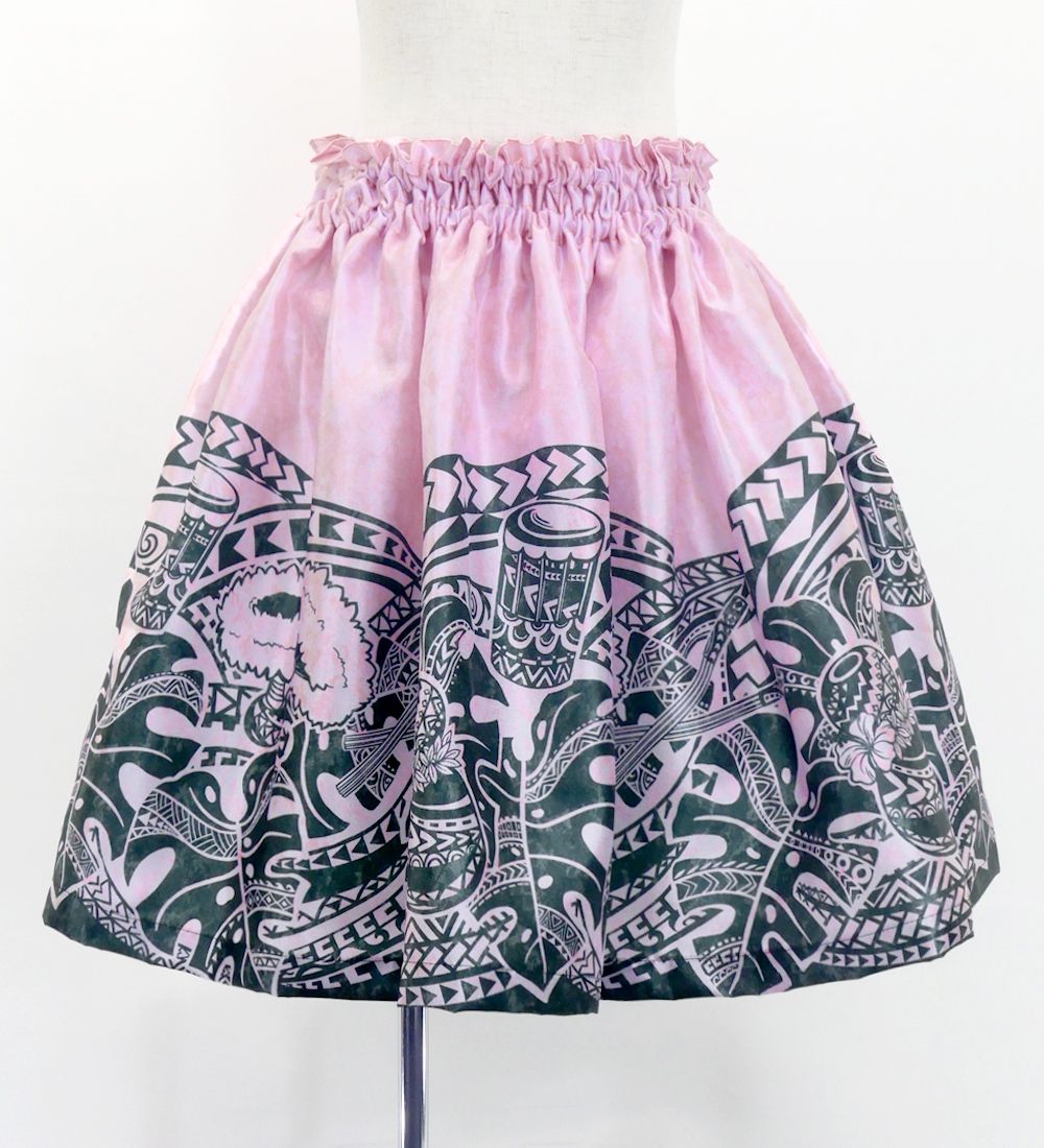 フラダンス ケイキ シャンタン パウスカート 楽器×カヒコ ピンク 90