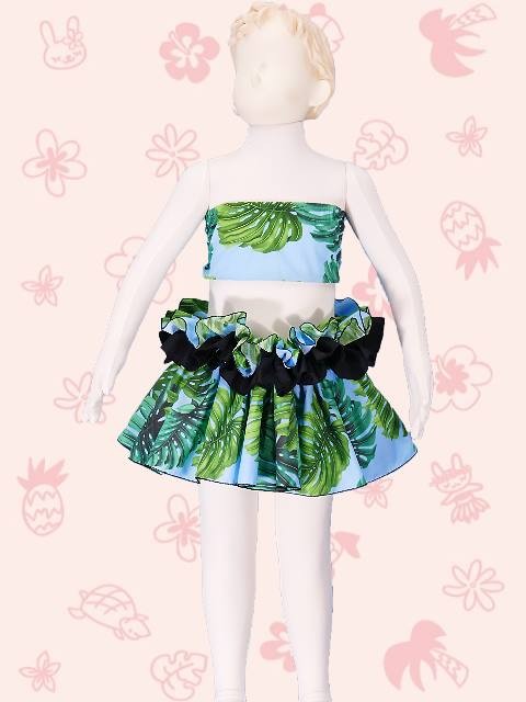 【美品】タヒチアン 衣装　上下セット フラダンス衣装 タヒチアン フラ セットアップ 上下セット
