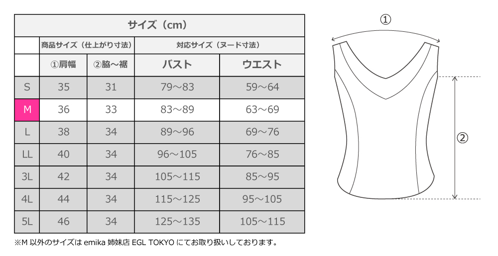 サイズ表