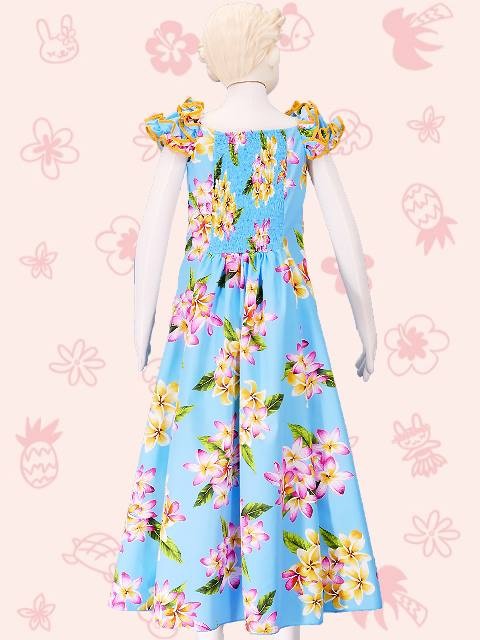 フラダンス ケイキ(ジュニア) プルメリア ロング ムームードレス