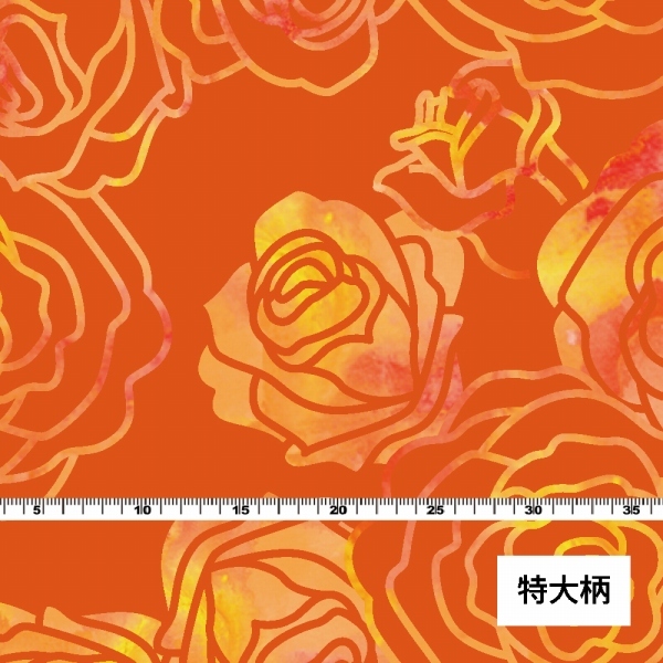 美品 フラメンコ衣装】オレンジ イエロー バラ 花 ファルダ