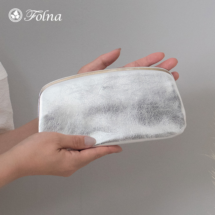 Folna 財布 レディース 長財布 本革 軽量 薄い がま口 天溝 軽い 日本