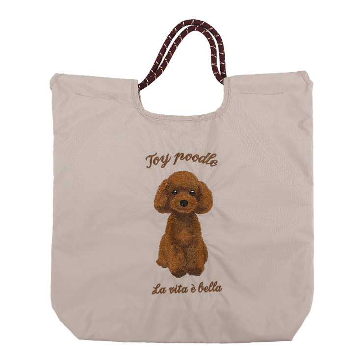 miku SIILION 犬イラスト フリルトートバッグ miku様専用 SIILION 犬イラスト フリルトートバッグ