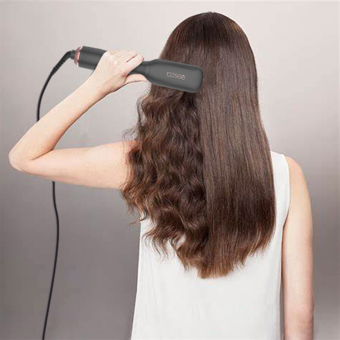 カトレ cattre ブラシ型 ヘアアイロン ドライヤー Resca レスカ クアトロスタイラー CTH-580 マットグレー＆ローズピンク 遠赤外線 マイナスイオン 4way MAX220℃ カトレ cattre ブラシ型 ヘアアイロン ドライヤー Resca レスカ