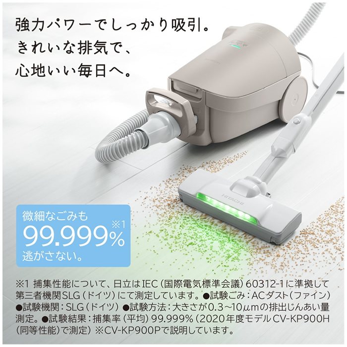 かるパック 日立 掃除機 紙パック式クリーナー CV-KP900P-C ベージュ