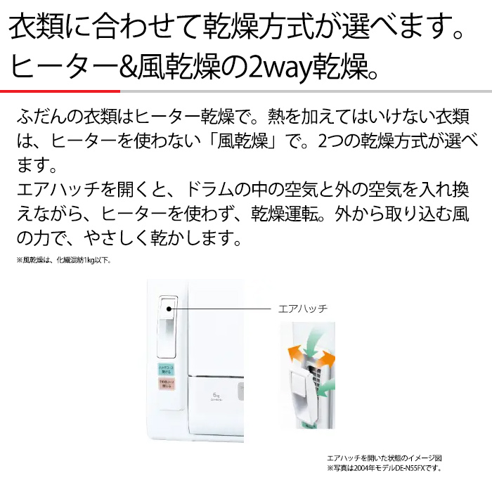 日立 衣類乾燥機 5kg DE-N50HV 2023年製 日立 衣類乾燥機 乾燥機 最新モデル 衣類に合わせて選べるコース
