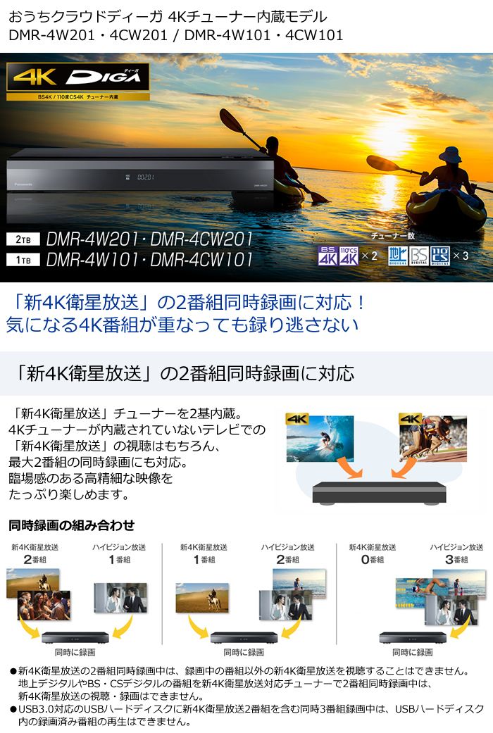 最高級 PANASONIC DMR-4W101 おうちクラウドディーガ ブルーレイ