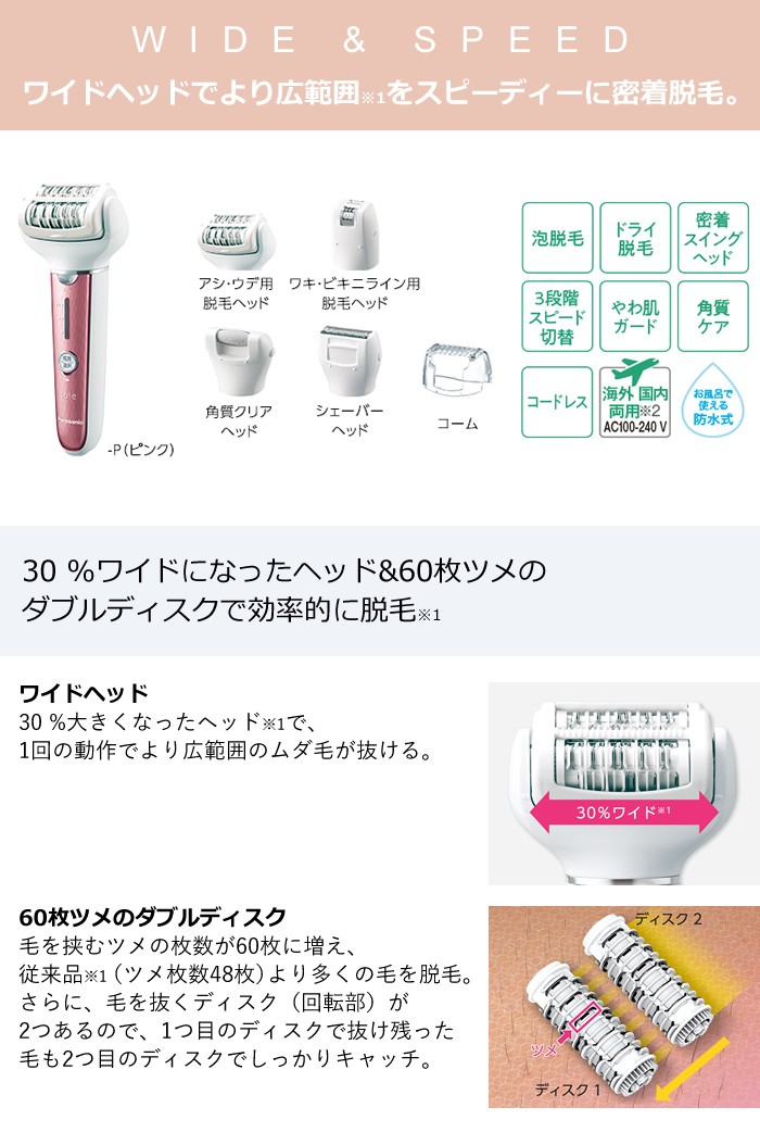 パナソニック 脱毛器 ソイエ ボディケア ES-EL8B-P ピンク【80サイズ】 :ES-EL8B-P:家電と雑貨のemon(えもん) - 通販 -  Yahoo!ショッピング