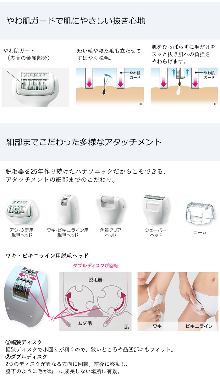 パナソニック 脱毛器 ソイエ ボディケア ES-EL8B-P ピンク【80サイズ】 :ES-EL8B-P:家電と雑貨のemon(えもん) - 通販 -  Yahoo!ショッピング