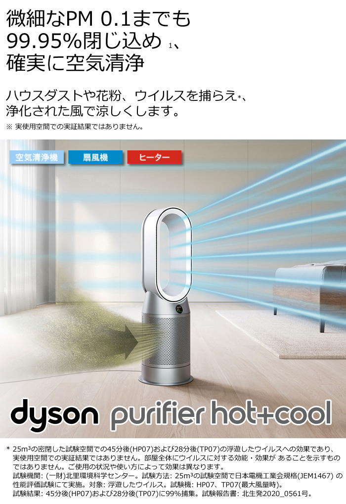 輝く高品質な ライフシステムDyson ダイソン HP07WS 空気清浄ファン