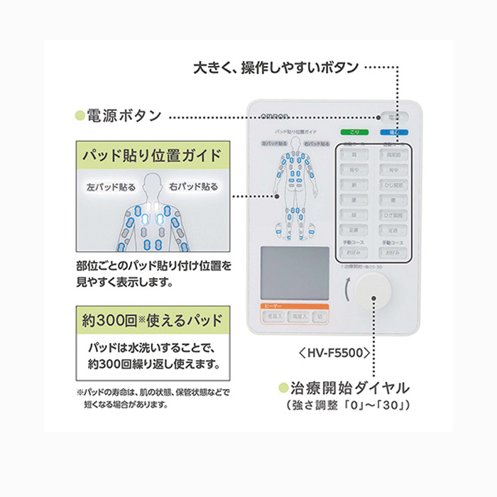 オムロン 電気治療器 HV-F5500【80サイズ】の画像