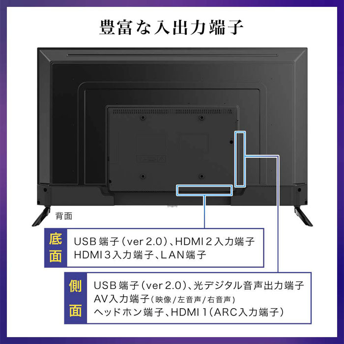 MAXZEN（マクスゼン） 43V型 チューナーレス 4K 液晶テレビ CHiQ