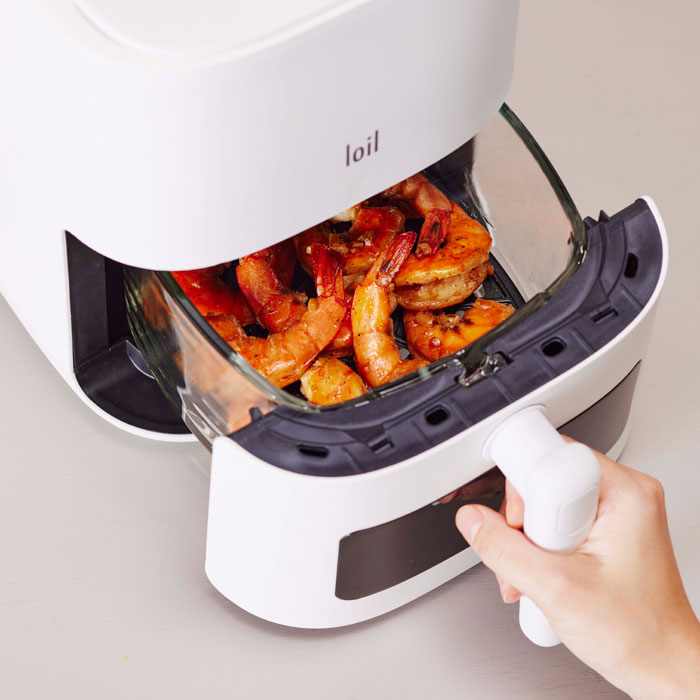 loil ロイル　多機能ノンフライヤー　電子調理器具　ホワイト lolryu-w_4.jpg