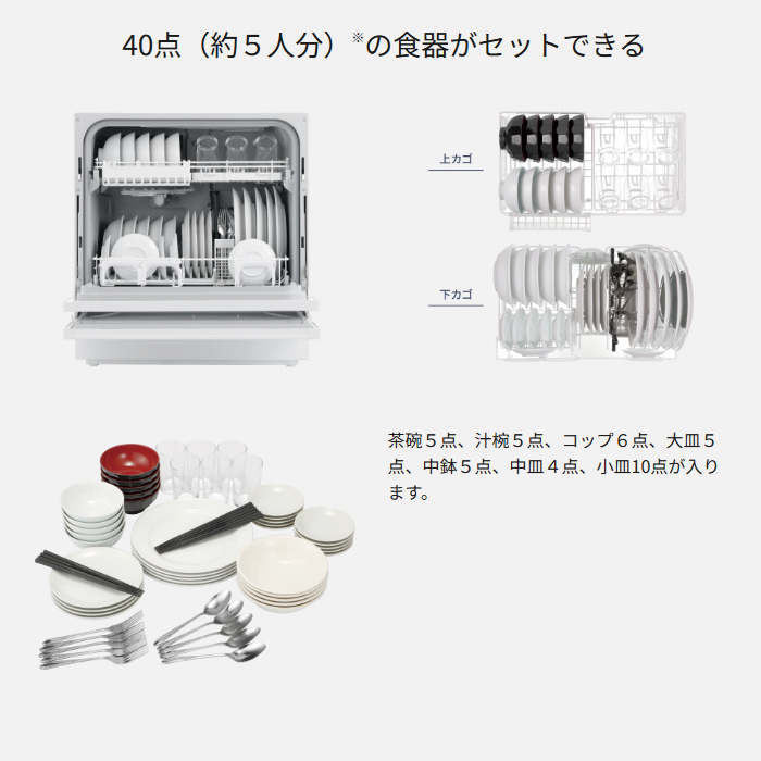 Panasonic（パナソニック） 食器洗い乾燥機 食器点数 40点 ストリーム