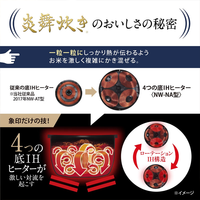 【新品で格安！】象印 NW-NA10-BZ 炊飯器1.0L 炎舞炊き 5.5合 Amazon.co.jp: 象印マホービン 炊飯器 5.5合 炎舞炊き スレート