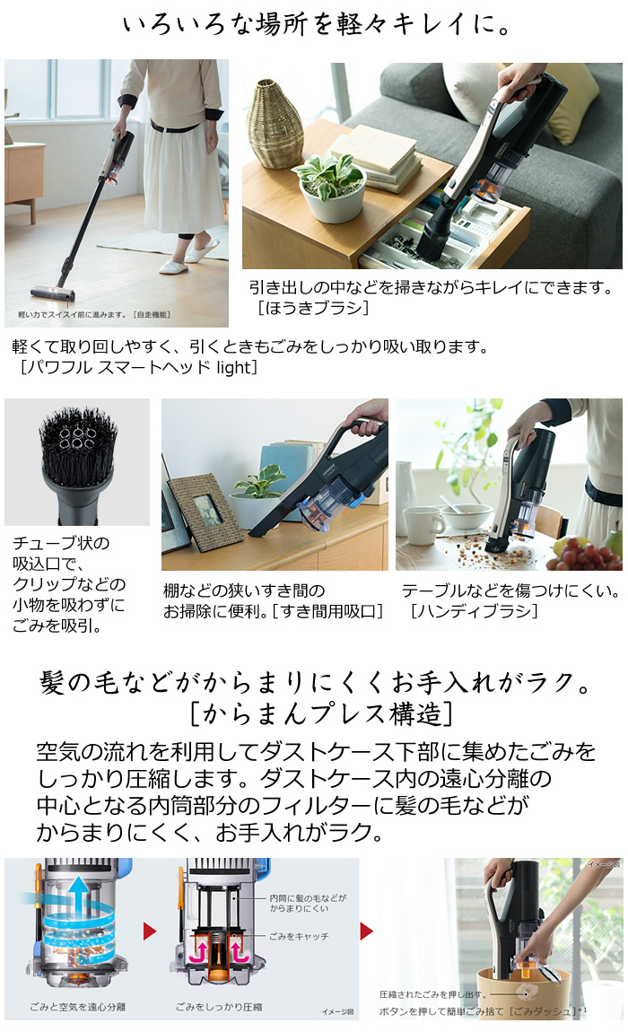 日立 掃除機 コードレス スティック クリーナー ラクかる