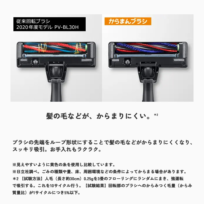 日立 掃除機 サイクロン式 スティック クリーナー パワかるスティック PV-BL30K-N ライトゴールド 軽量 コードレス｜emon-shop｜05