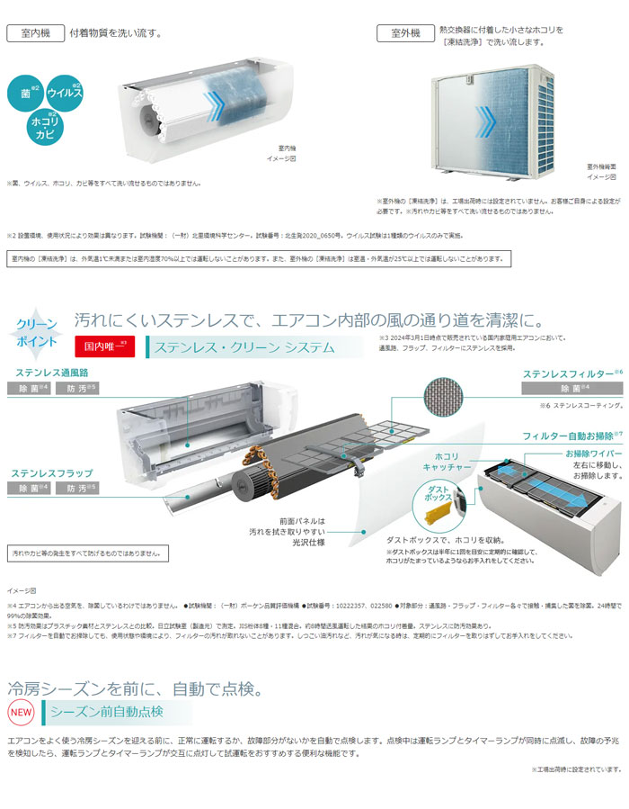 RAS-G22R(W) 6畳用2024年製エアコン 日立 即納＞2024年 6畳用 エアコン 白くまくん RAS-AJ22R-W 6畳