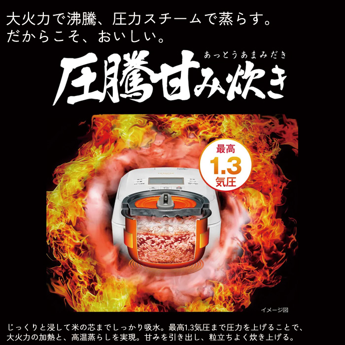 日立 5.5合炊き IHジャー炊飯器 圧力＆スチーム ふっくら御膳 RZ