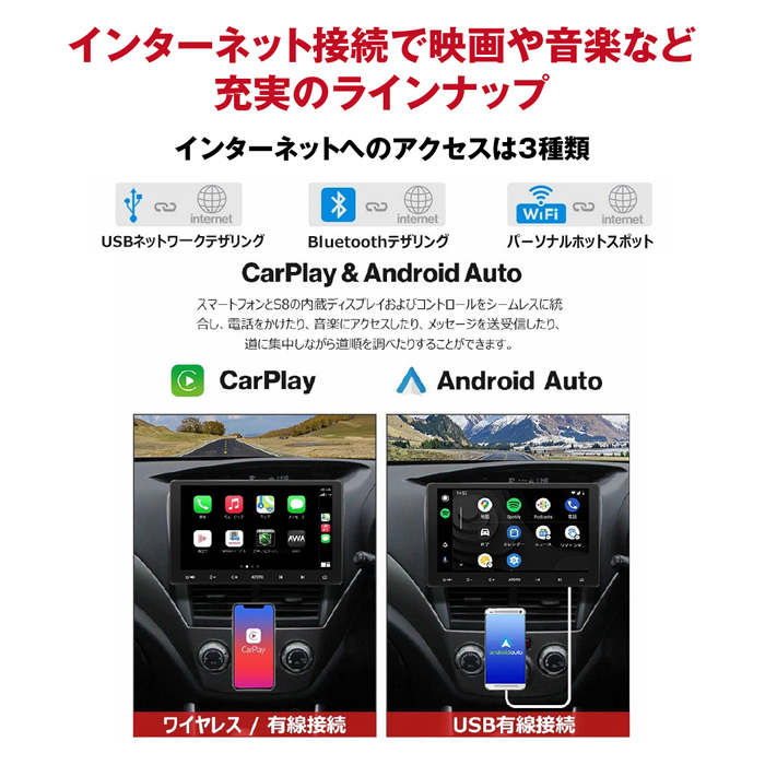 ATOTO 10.1インチ カーナビ S8 S8G2113LT androidナビ【100 