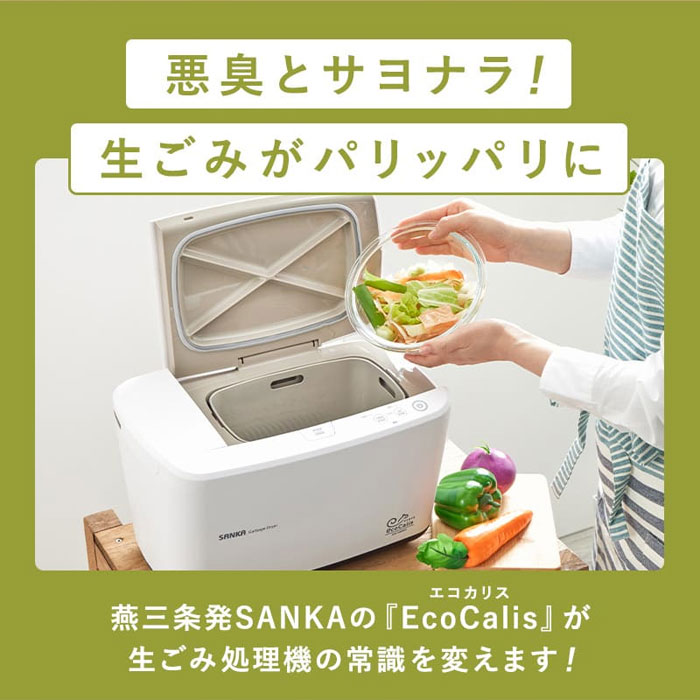SANKA サンカ 温風乾燥式生ごみ処理機 エコカリス SDG-3000WH ホワイト