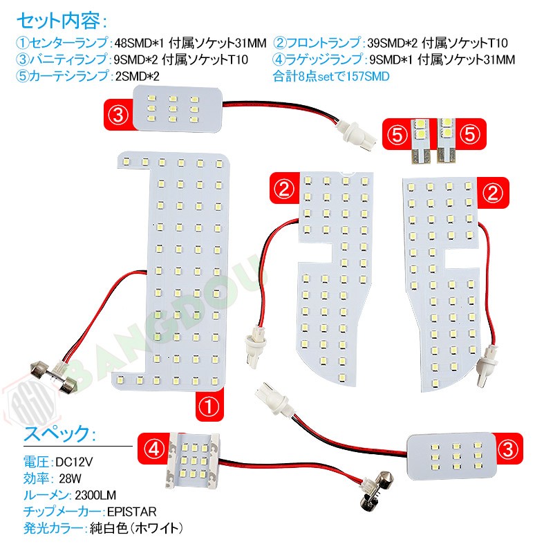 年間定番 トヨタ プリウス30系 LEDルームランプ ルームライト LED