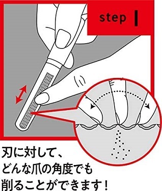 ２個組 切らないつめきり 爪王 全長10×幅1.5cm 松本金型 カットから