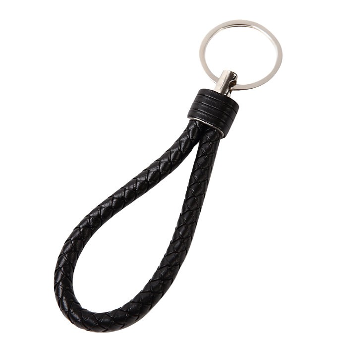 編込みフェイクレザーキーホルダーブルー レザー ピンク |  | 01