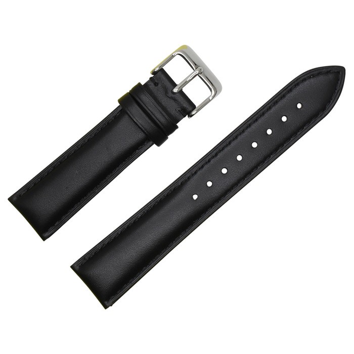 時計ベルト ステッチ 柄なし 革 レザー 18mm 19mm 20mm 21mm 22mm 替え カジュアル 無地 ファッション 仕事 かっこいい 黒 ブラック 茶 ブラウン 交換  部品 |  | 02
