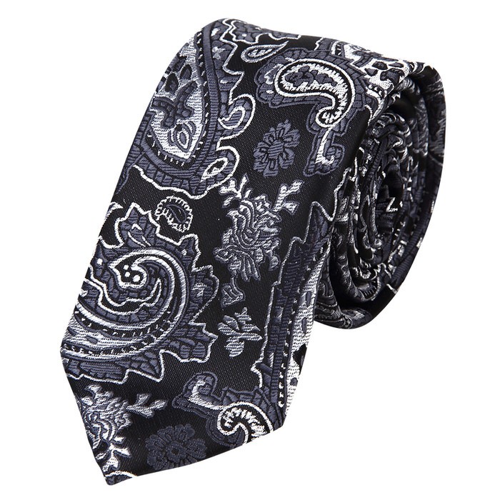 ペイズリー柄 ネクタイ ペイズリー パーティー お呼ばれ 礼装 披露宴 紳士 かっこいい おしゃれ プレゼント 黒 ブラック  金 ゴールド |  | 01