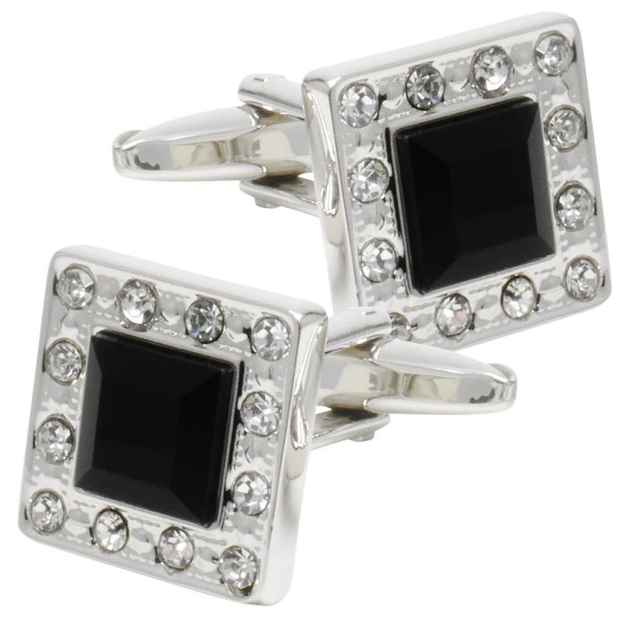 カフス クリスタル ストーン スクエア カフリンクス メンズ スーツ 結婚式 誕生日 シャツ プレゼント 上司 ギフト  ダブルカフス |  | 01