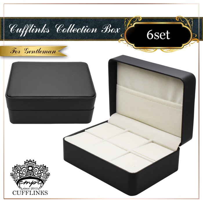 カフス ケース 6セット収納可能 ポケット付 カフスボタン メンズ 男性