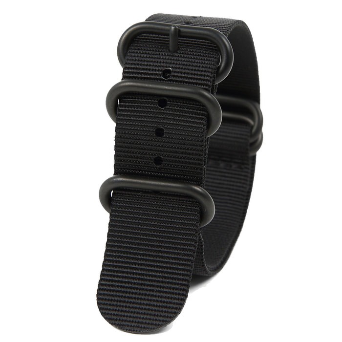 腕時計NATOタイプ替バンドリング5ブラック2号24mm金具ブラック |  | 01