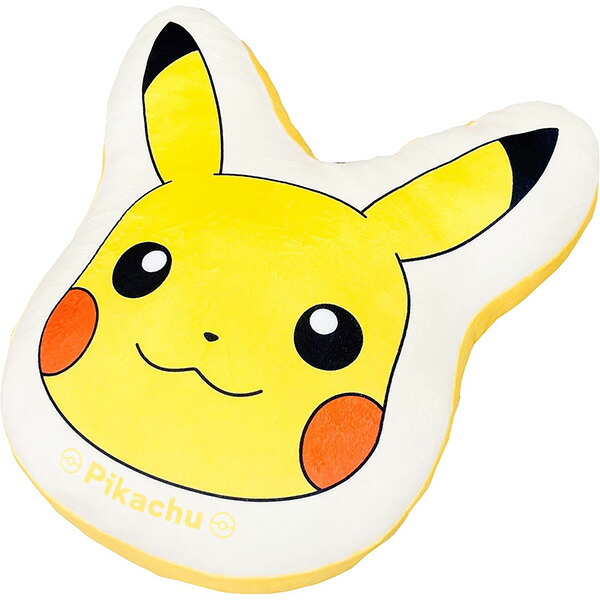 girlish 販売 pikachu でっかいフェイスクッション ふわふわオシャレ