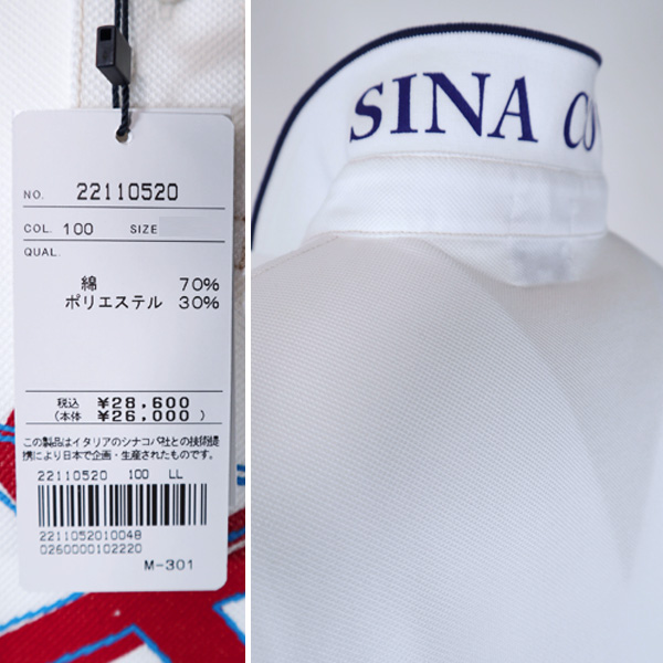 シナコバ　上下　風除け　ゴルフなどに SINA COVA（シナコバ） (L) 40%OFF 半袖ポロシャツ 春夏 メンズ 吸水